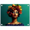 Vrouw - Hoodtooi - Tropisch - Fruit - Druiven tuinposter los doek klein -3d