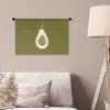 Avocado - Minimalistisch - Illustratie - Groen Wandkleed katoen klein -sfeer4