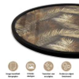 Tropisch - Bladeren - Goud Fotolijst rond zonder passe partout klein 856 -closeup_NL