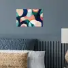 Abstract - Blauw - Roze poster papier klein -sfeer2
