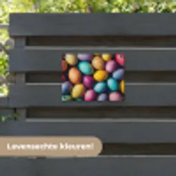 Kleurrijk - Paaseitjes - Spetters tuinposter los doek klein -sfeer3