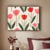 Tulpen - Modern - Roze Textielframe zwart klein -sfeer1