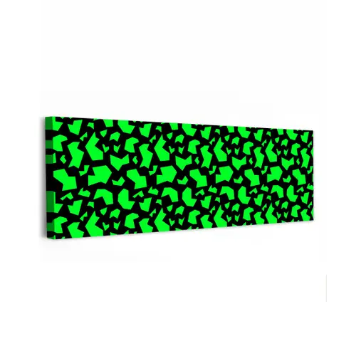 Zwart - Neon - Groen - Patroon canvas 2cm klein 828 -z3d