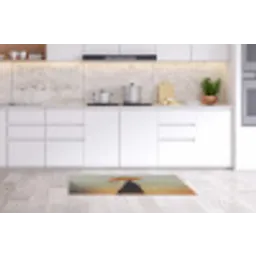 Minimalistisch - Silhouet - Oranje Keukenloper - keukenmat middel -sfeer3
