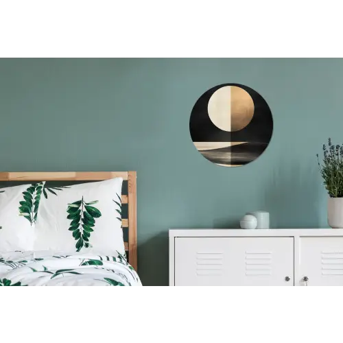 Maan - Cirkel - Goud Wandcirkel aluminium klein -slaapkamer