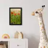 Lente - Bloemen - Rood - Klaproos - Gras - Groen fotolijst zwart zonder passe partout klein -usfeer4_kinderkamer