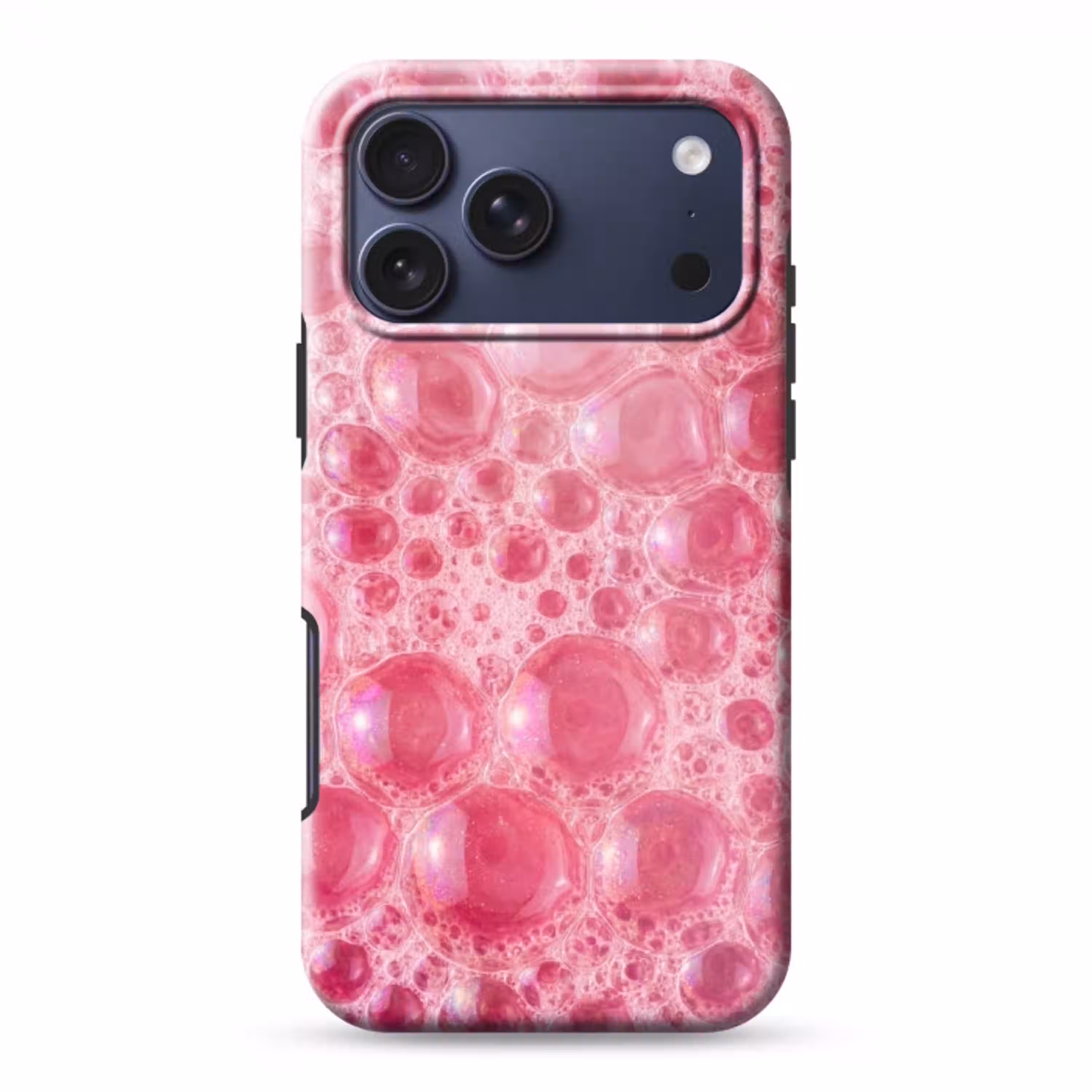 Roze - Schuim - Bubbels Toughcase MagSafe Apple iPhone 17 Pro Max klein -3d