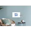 Blauw - Quote - Wit Muursticker klein -plant