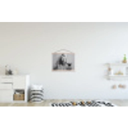 Vrouw - Masker - Wijn - Sigaret textielposter latten blank klein -kinderkamer