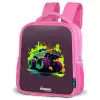 Neon Wheels Kinderrugzak - Roze middel -schuin