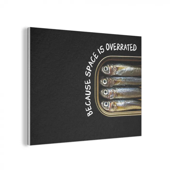 Sardines - Tekst - Vis - Blik PET vilt klein -3d