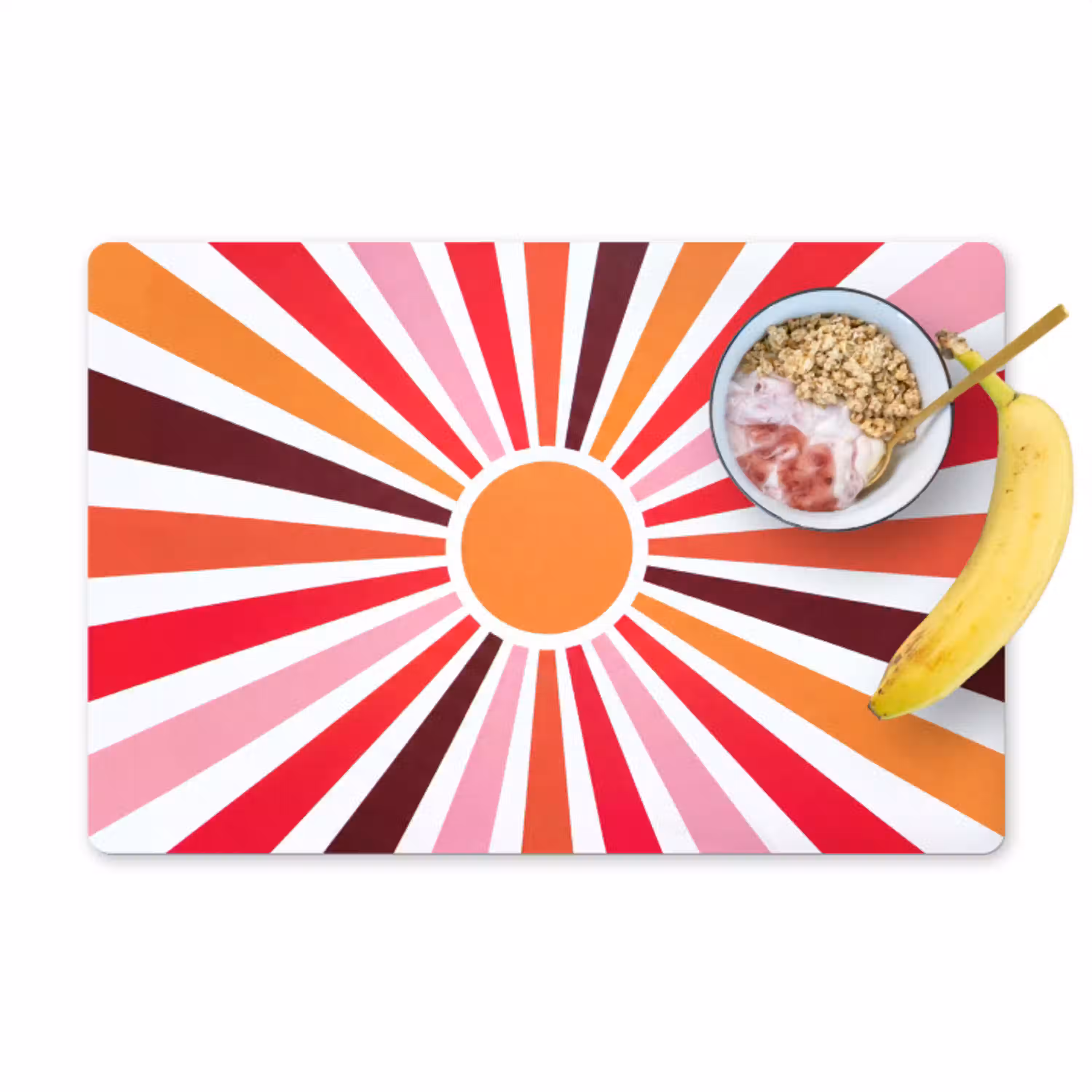 Zon - Stralen - Abstract - Kleurrijk Placemat vinyl groot -zzzproduct_Kitchenyeah-website