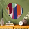 Vormen - Ritmisch - Kleuren - Abstract Wandcirkel Organisch Plexiglas middel -sfeer2