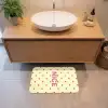 Nice - Stippen - Roze - Geel Badmat klein -sfeer1