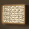 Siertegel - Patroon - Bruin Light Box met batterij (Wandlamp) middel 907 -z3d_website