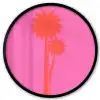 Palmbomen - Modern - Roze Fotolijst rond zonder passe partout klein -3d