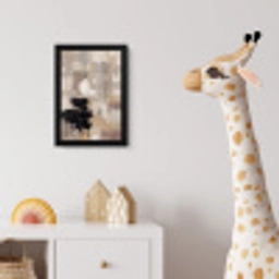 Abstract - Cirkel - Modern - Beige - Zwart - Minimalistisch fotolijst zwart zonder passe partout klein -usfeer4_kinderkamer