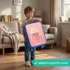 Roze kwal met gezicht Kinderkoffer - Blauw klein -sfeer2_NL