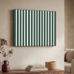 Strepen - Klassiek - Groen Textielframe zwart klein 947 -sfeer3
