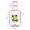 Groene kikker met grote ogen op witte achtergrond Kinderkoffer - Roze klein -productfoto_formaten