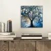 Boom - Blauw - Goud - Abstract aluminium wit klein -sfeer1