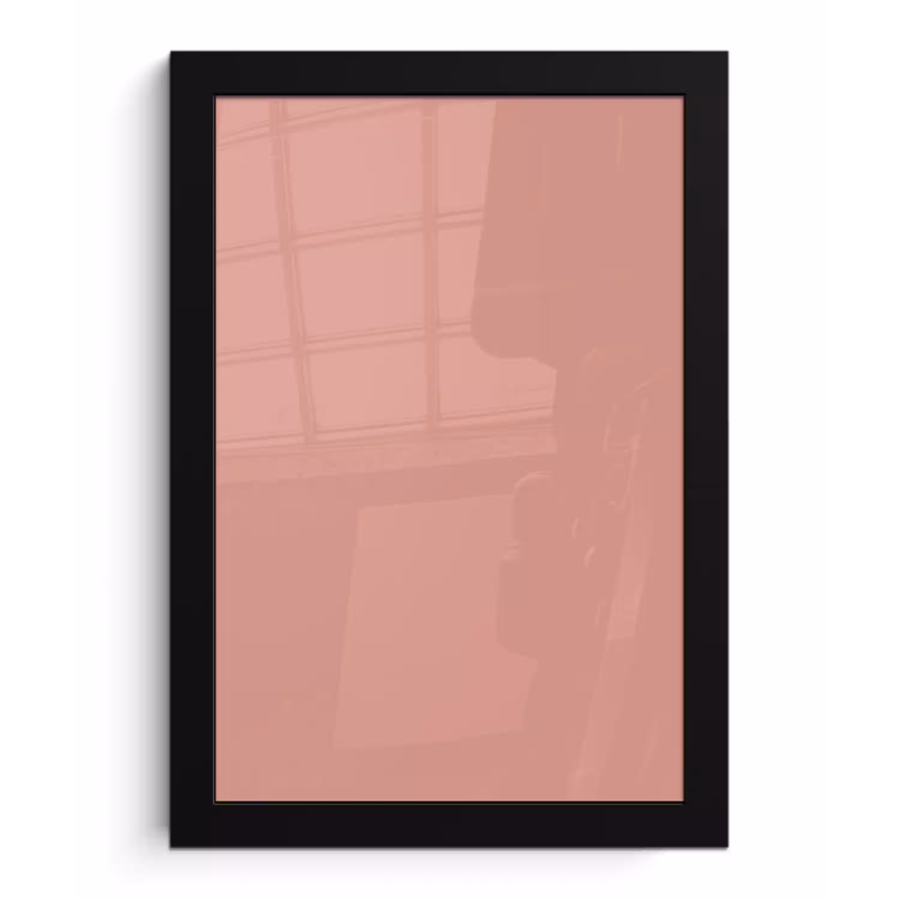 Muted - Salmon - Koraal fotolijst zwart zonder passe partout klein 224 -3d
