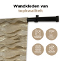 Golven - Patroon - Goud Wandkleed katoen klein 269 -sfeer2