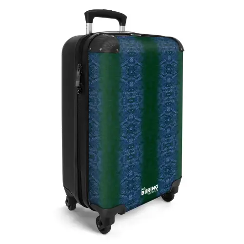 Donkerblauw slangenhuid met symmetrische schubstructuur NBS - Handbagage koffer - Kinderen Unisex middel -productfoto_3d