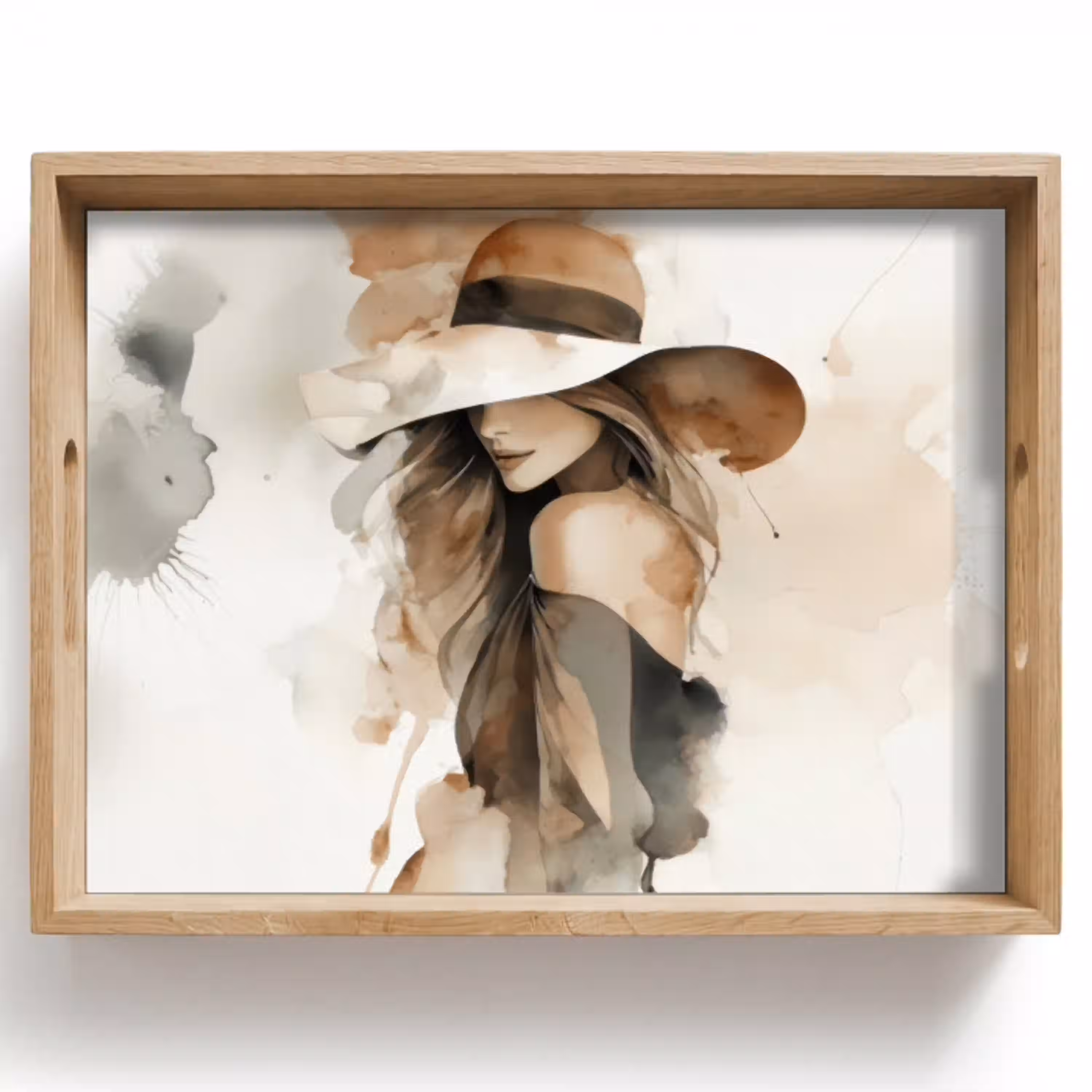 Mysterieus - Vrouw - Sepia Dienblad Rechthoek middel -z3d_shopping