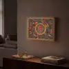 Mandala - Cirkels - Patronen Light Box met batterij (Wandlamp) middel -sfeer1