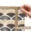 Waaier - Patroon - Zwart - Beige Light Box met batterij (Wandlamp) middel 907 -USP_websiteprintNL