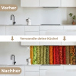 Kruiden - Specerijen - Kleurrijk keuken achterwand 2 middel -voor-na_DE