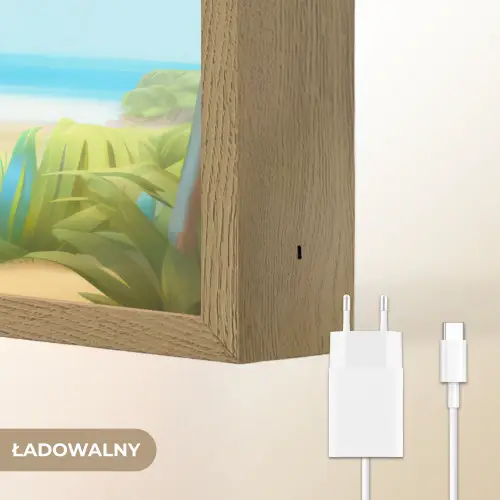 Olifant - Strand - Dieren - Meisjes - Kind Light Box met batterij (Wandlamp kind) middel -USP_websiteoplaadbaarNL