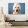 Hond - Badeend - Geel canvas 2cm klein -sfeer6