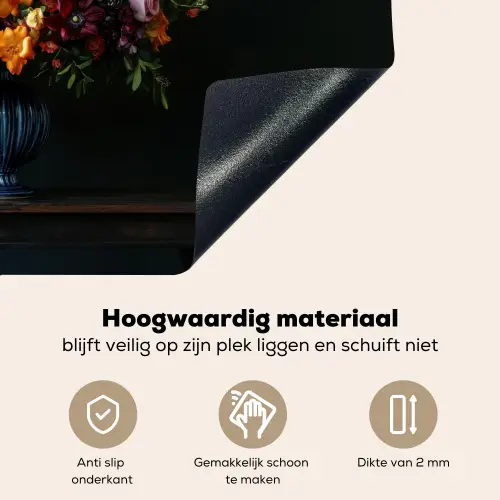 Groot - Bloemen - Vaas - Boeket Inductie beschemer met haakjes klein -ky-onderkant-nl