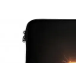 Gaming - Oranje - Bliksemflits - Licht laptophoes neopreen klein -detail