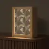 Tropisch - Bladeren - Goud Light Box met kabel (Tafellamp) klein 925 -z3d_website