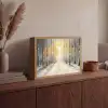 Winter - Abstract - Sneeuw - Natuur - Zon Light Box met batterij (Wandlamp) middel -sfeer2