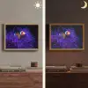 Koraal - Vis - Oranje - Zee Light Box met batterij (Wandlamp) middel -sfeer3