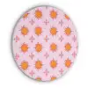 Zon - Patroon - Roze Akoestische PET Vilt - Rond klein 838 -3d