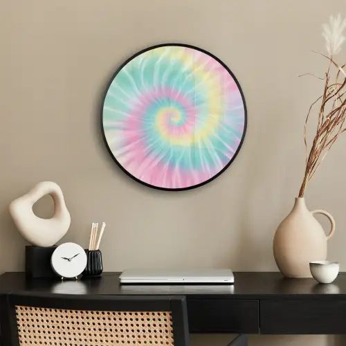 Pasteltinten - Tie dye - Roze Fotolijst rond zonder passe partout klein -sfeer1