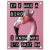 Flamingo - Roze - Vogel - Decoratie tuinposter los doek klein -3d