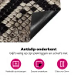 Slangenleer - Patroon - Beige Inductie beschermer vinyl 3mm klein -wsfeer4_website