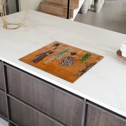 Gedroogde kruiden Inductie beschermer vinyl 3mm groot -sfeer8