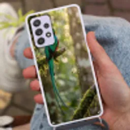 Quetzal - Jungle - Natuur - Groen Hoesje Samsung Galaxy A52 5G met koord klein -sfeer3