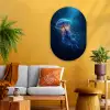 Kwal - Lichtgevend - Tentakels - Blauw Wandcirkel Ovaal Glas middel -sfeer4