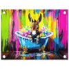 Ezel - Badkuip - Roze - Schuim tuinposter los doek klein -3d