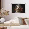 Schaap - Kokskleding - Neon - Quote Wandkleed katoen klein -sfeer1