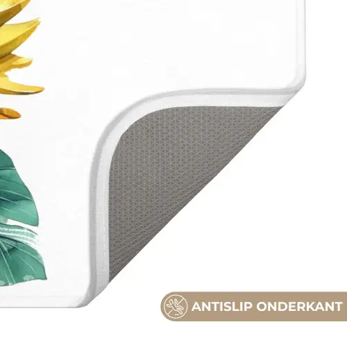 Bladeren - Monstera - Groen - Goud - Modern WCmat klein -USP_AntislipNL