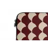 Rood - Tegelpatroon - Crème laptophoes neopreen klein 279 -detail
